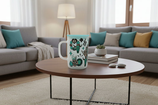 Glass Mug with Straw