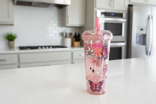 Donut cup with straw