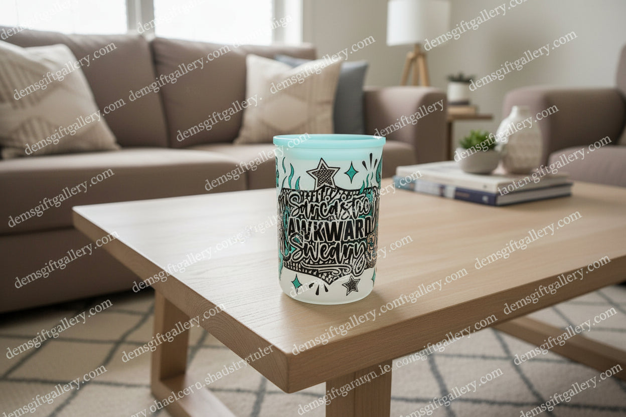 Glass Mug with Straw
