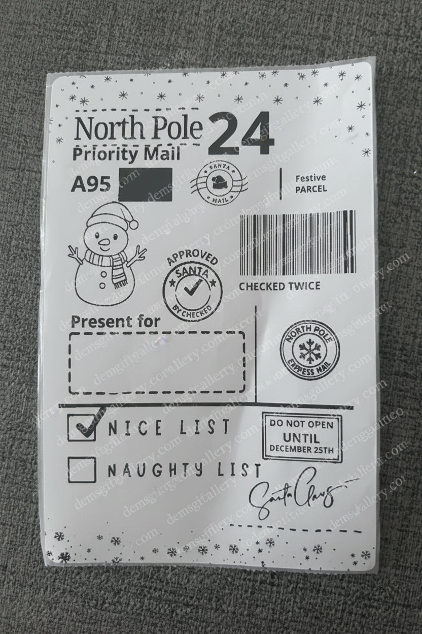10pk North Pole Priority Mail Gift Labels
