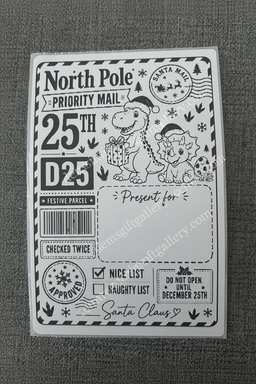 10pk North Pole Priority Mail Gift Labels