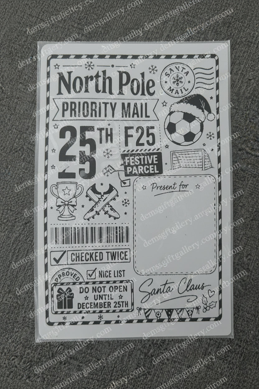 10pk North Pole Priority Mail Gift Labels