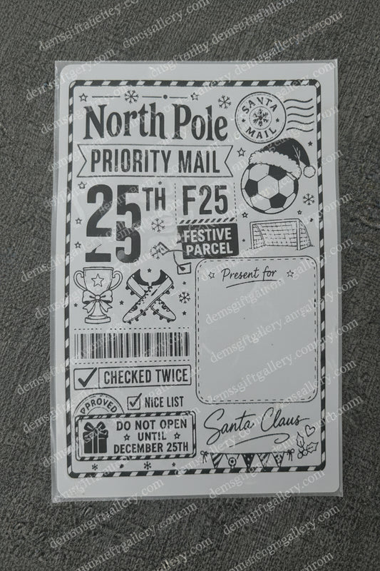 10pk North Pole Priority Mail Gift Labels