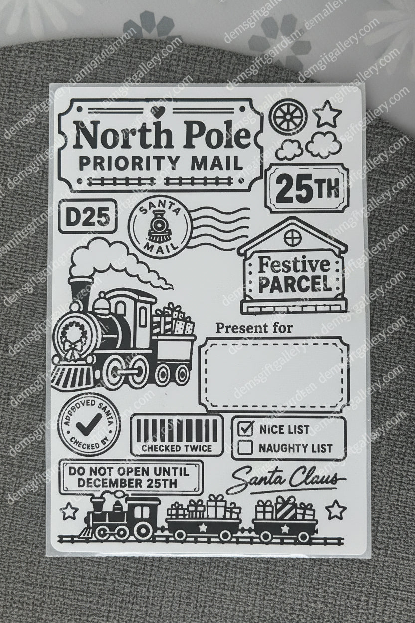 10pk North Pole Priority Mail Gift Labels