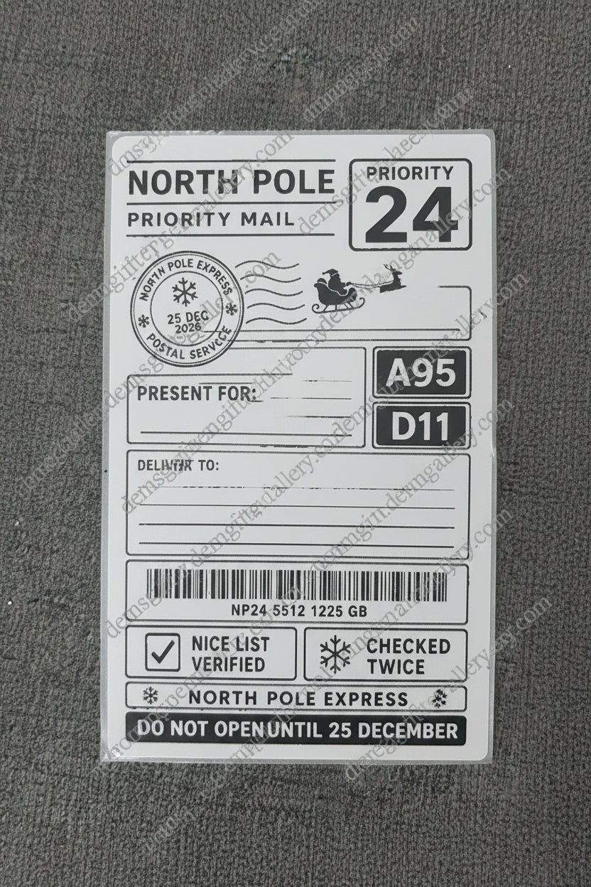 10pk North Pole Priority Mail Gift Labels