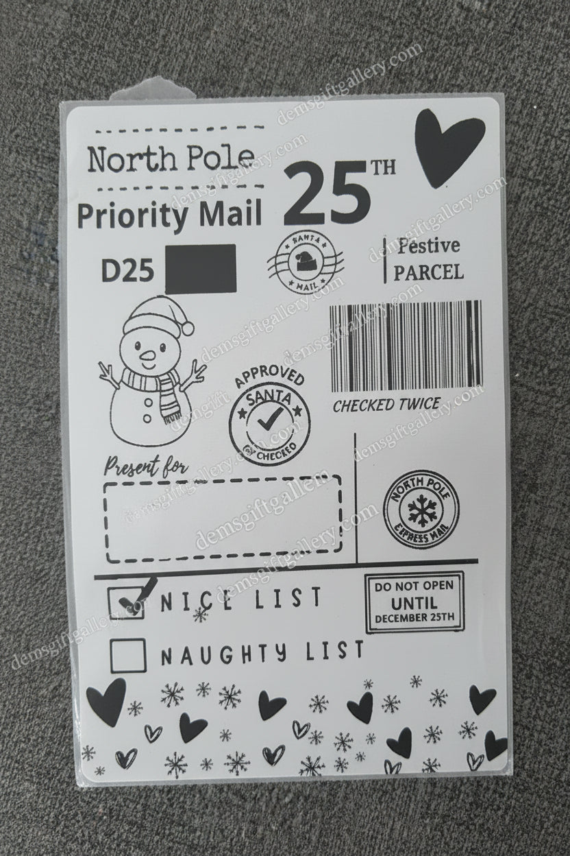 10pk North Pole Priority Mail Gift Labels
